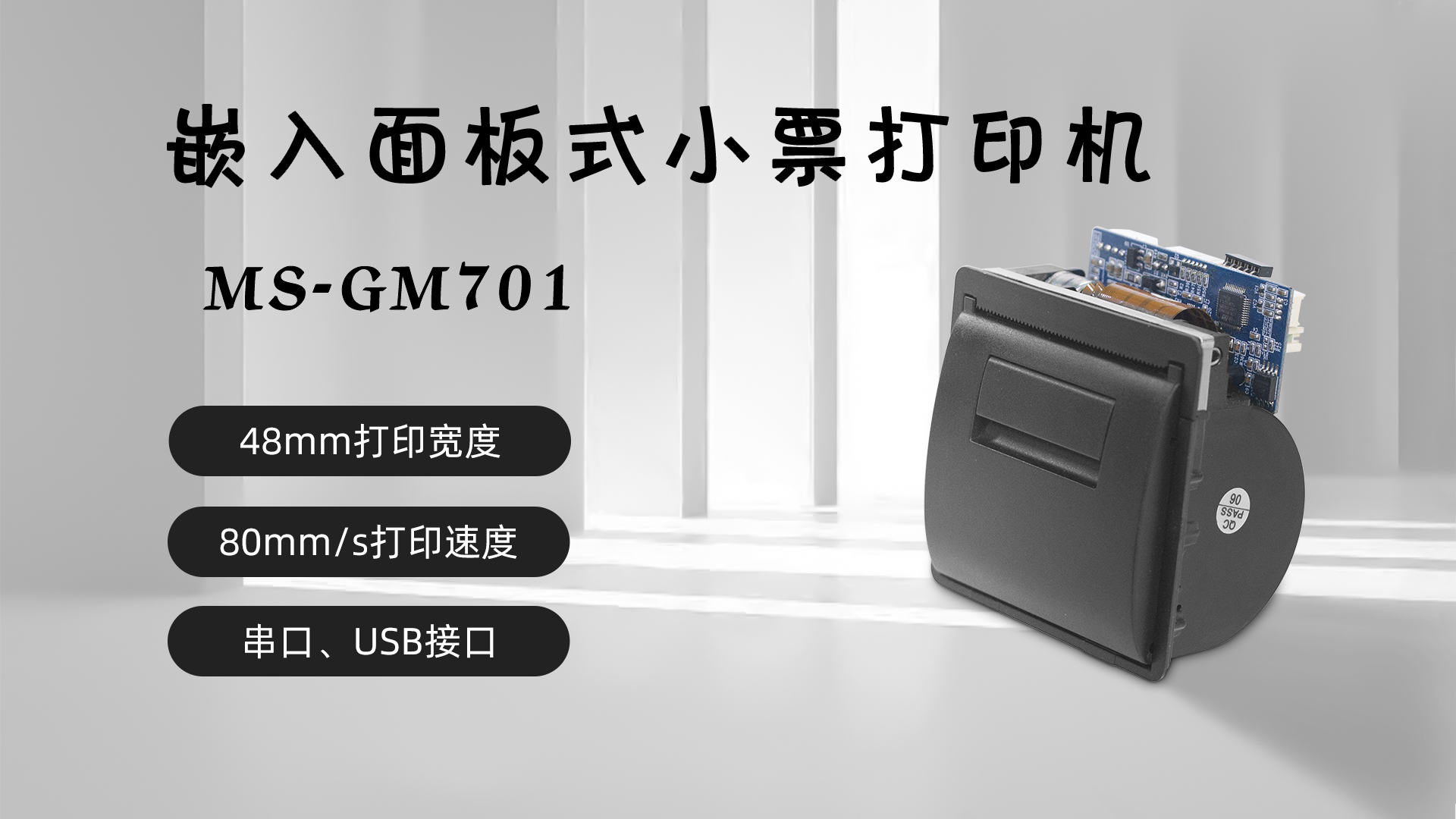 美松58MM面板嵌入式打印機MS-GM701在土耳其加油站的應用